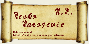 Neško Marojević vizit kartica